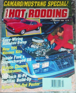 POPULAR HOT RODDING 1989 FEB - JUNIOR JOHNSON, MUSTANGS, QUAD4